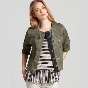 Free People Green Military Jacket